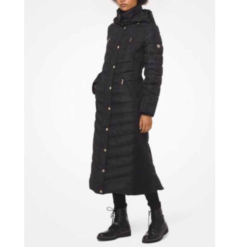 Michael Kors Quilted Parka Black Size M